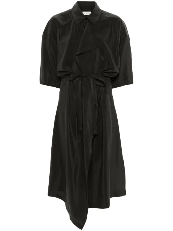 LEMAIRE ショートスリーブ シャツドレス | ブラウン | FARFETCH JP