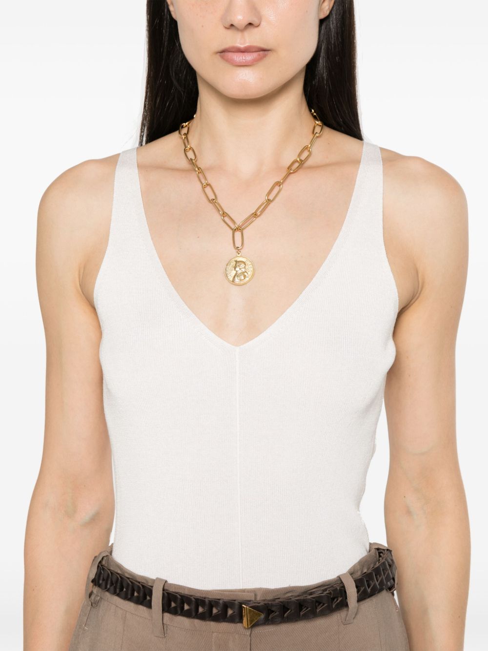 JOSEPH Geribbelde tanktop Wit