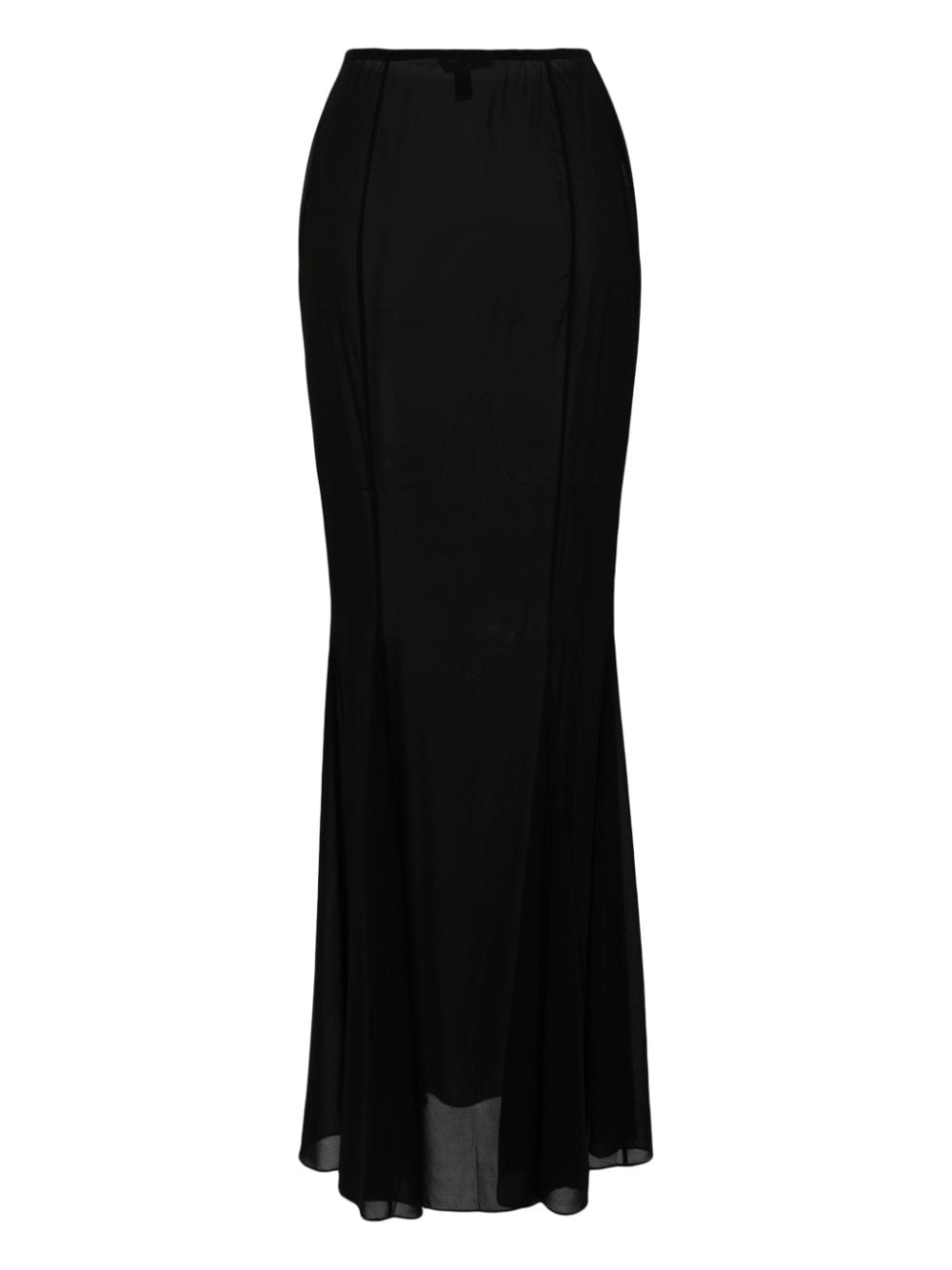 Shop Kiki De Montparnasse Chiffon Maxi Skirt In Black