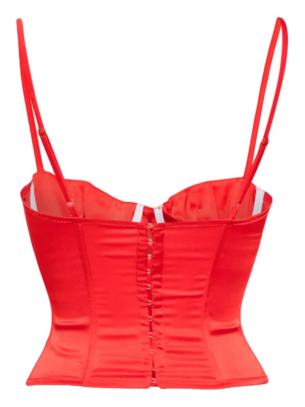 bustier top red