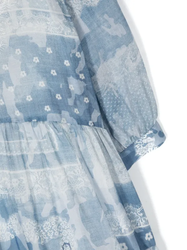 Ermanno Scervino Junior floral-print cotton-blend Dress
