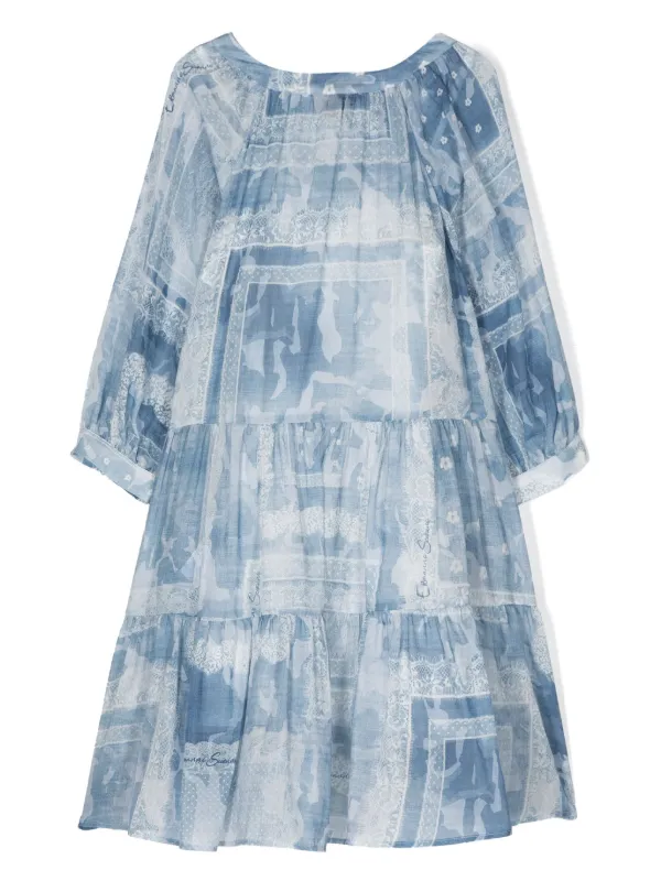 Ermanno Scervino Junior floral-print cotton-blend Dress