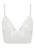 Kiki de Montparnasse triangle-cup crochet bra - White