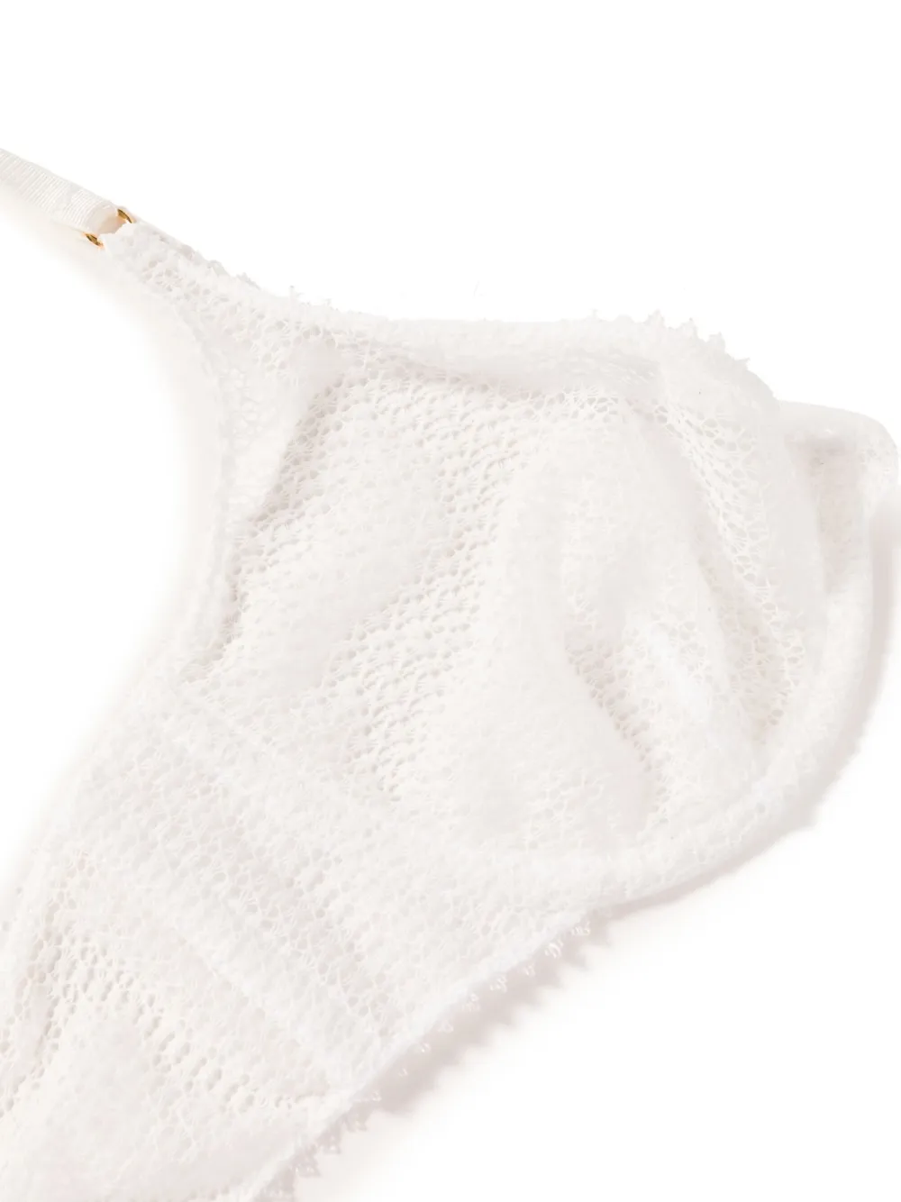 Kiki De Montparnasse Crochet Demi Bra In White