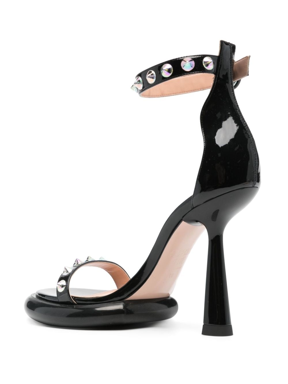 Shop Francesca Bellavita Lilith 125mm Leather Sandals In Black
