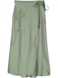 ASPESI metallic wrap midi skirt - Green