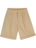 ASPESI darted turn-up cuffs shorts - Neutrals