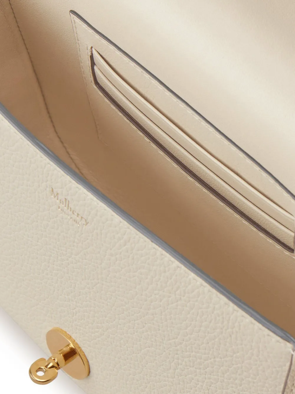 Mulberry Darley leren boekentas Beige
