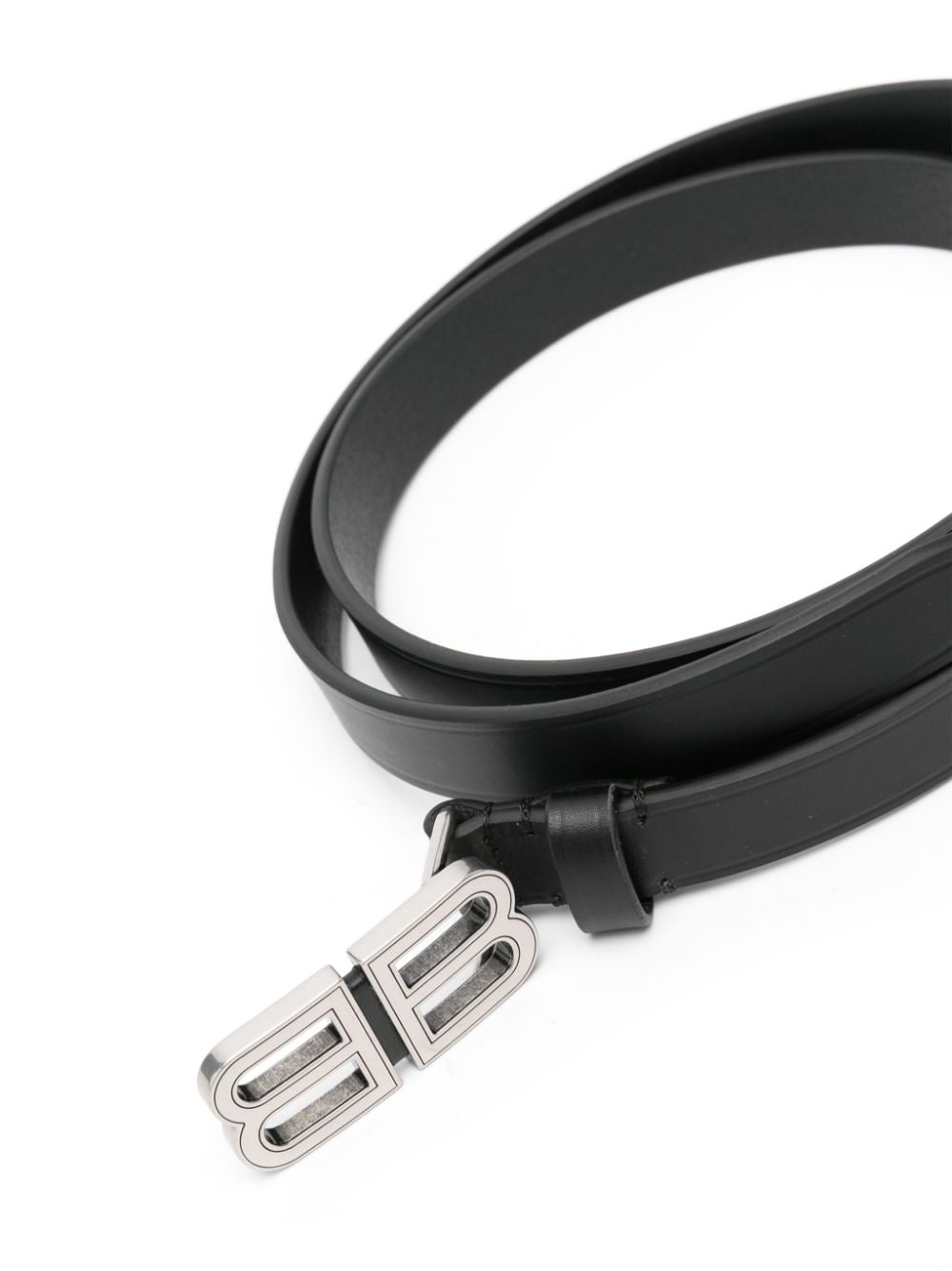 Image 2 of Balenciaga BB Hourglass leather belt