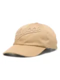 Gucci logo-embroidered cotton baseball cap - Brown