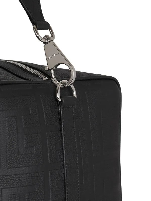 Balmain Voyage Monogram Duffle Bag | Black | FARFETCH