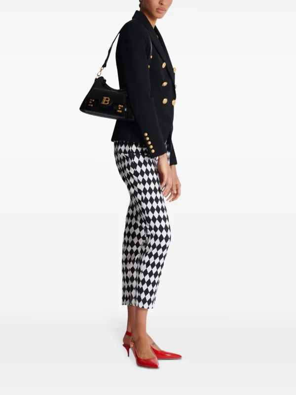 BALMAIN レザーシャツ　ブラック　レディース　11号（Lサイズ相当） BALMAIN バルマン サイズ:44 W5HC844D184 クラシックバイカー
