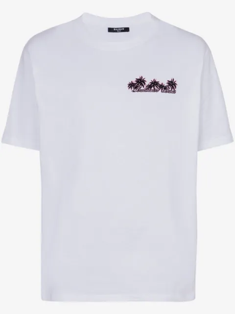 Balmain Club-print cotton T-shirt