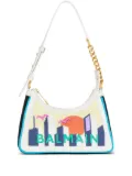 Balmain B-Army Postcard-print shoulder bag - White