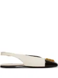 Balmain Eden leather ballerina shoes - Black