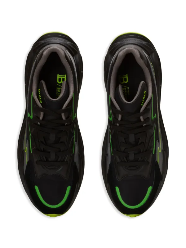 スニーカー Balmain Run-Row Sneaker Balmain Run-Row Leather Sneakers | Black | FARFETCH