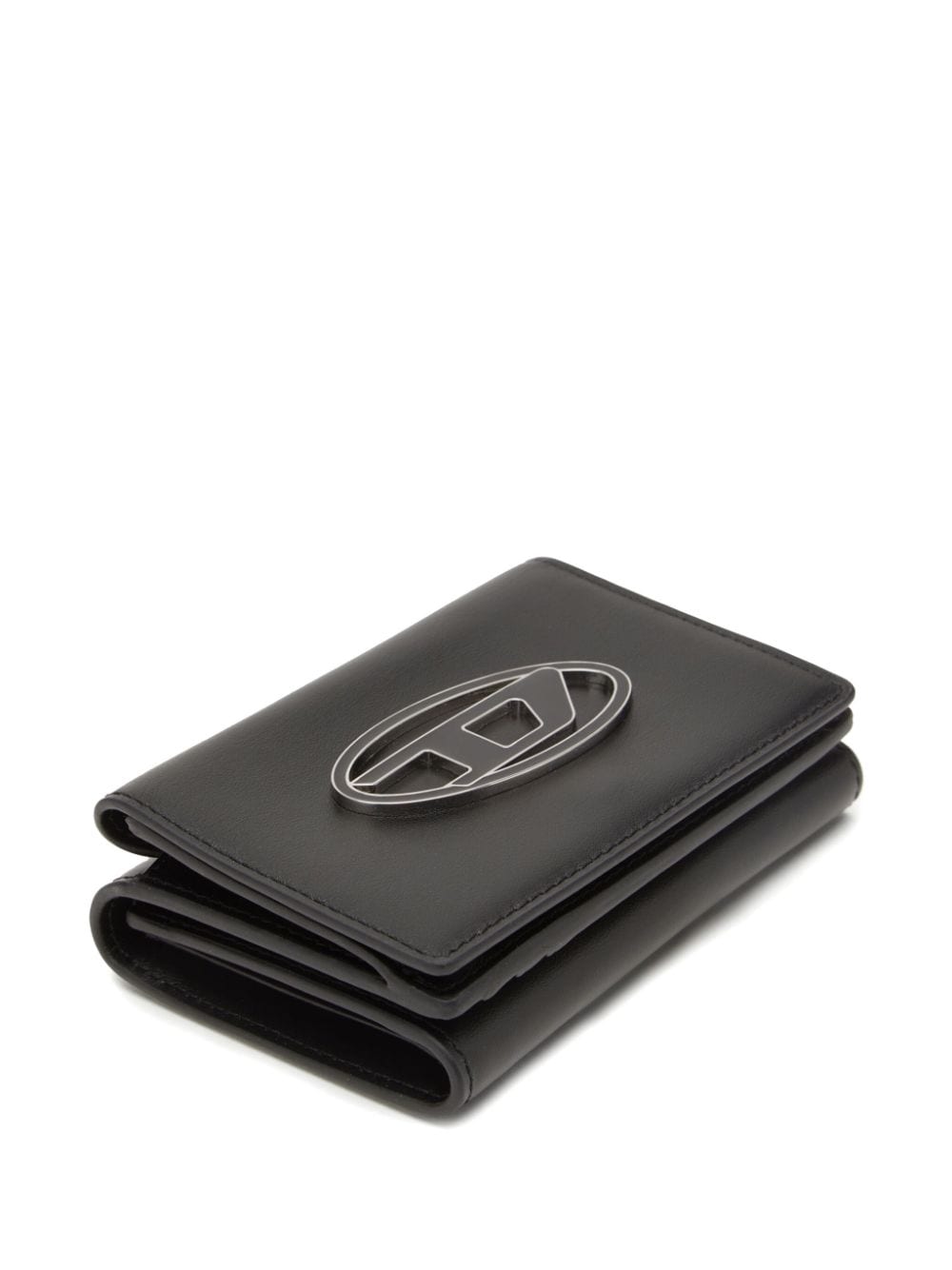 Shop Diesel Logo-print Leather Wallet In Black