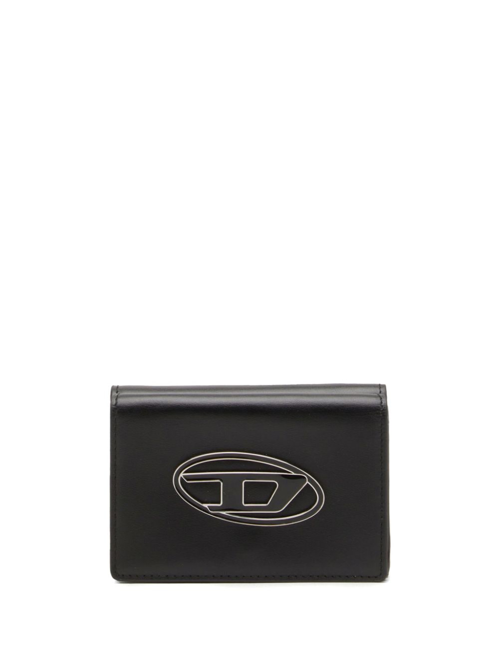 Diesel Logo-print Leather Wallet In Black