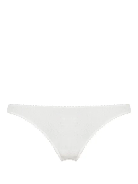 Kiki de Montparnasse semi-sheer crochet thong