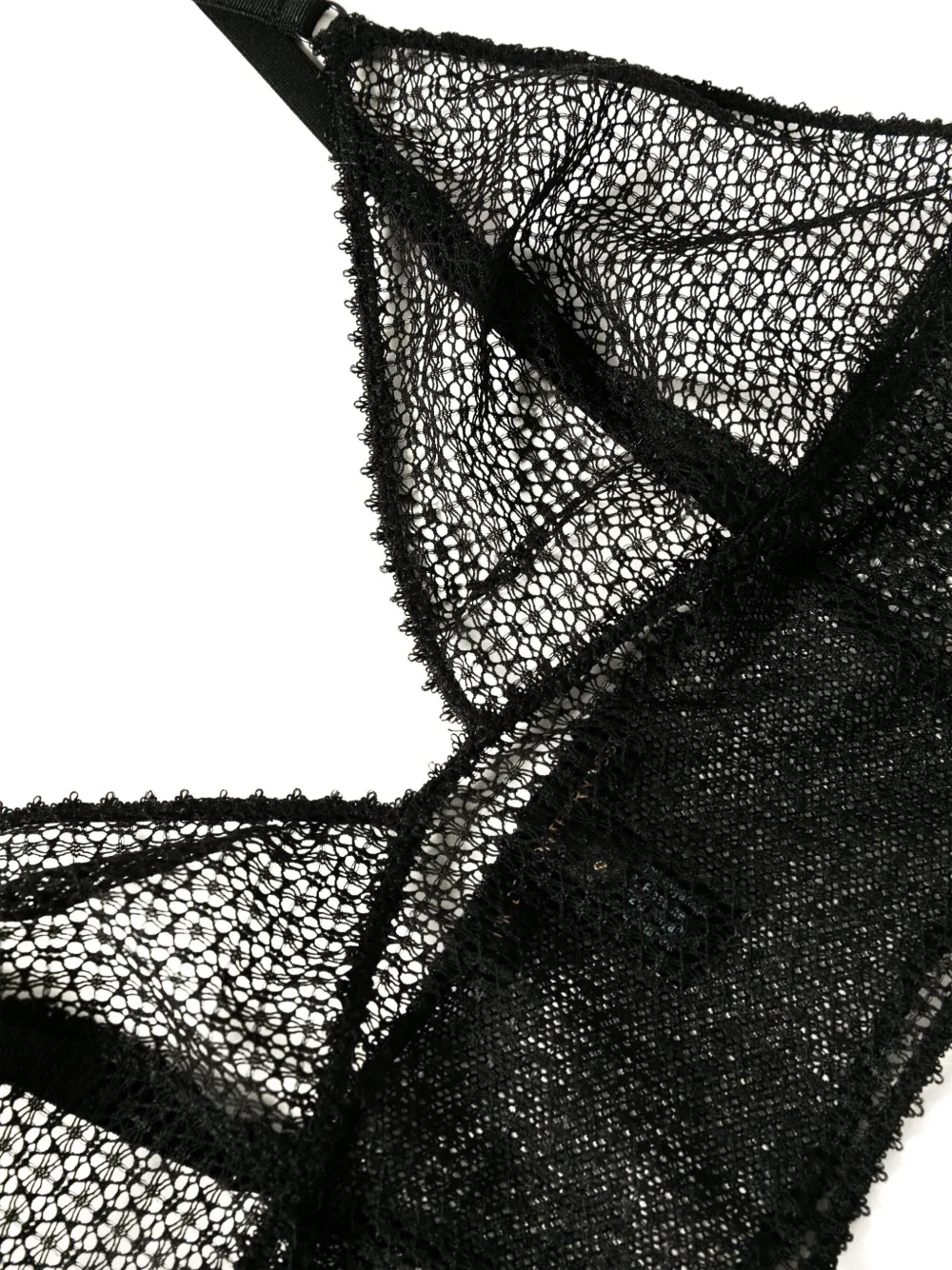  Kiki De Montparnasse Triangle-cup Crochet Bra - Black 