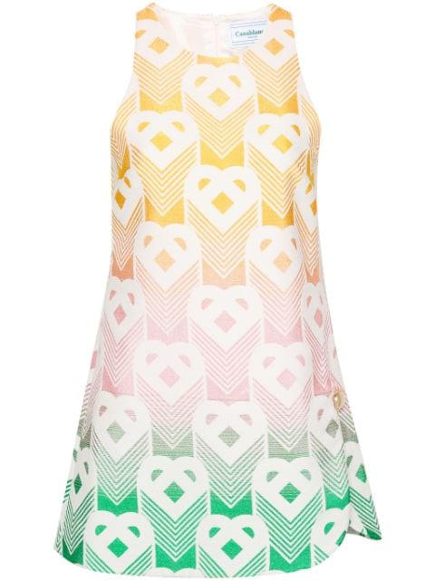 Casablanca monogram-jacquard gradient mini dress