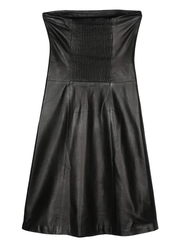 2000s versace dress Versace 2000s Black Ruched Mini Dress