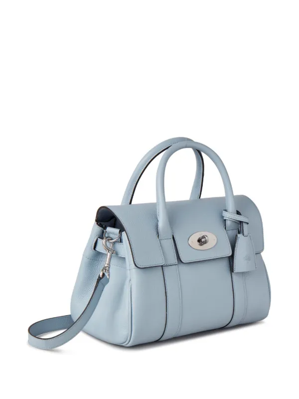 Mulberry Small Bayswater Leather Tote Bag Blue FARFETCH TR