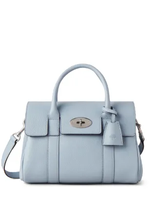 Mulberry Small Bayswater Leather Tote Bag Blue FARFETCH AZ