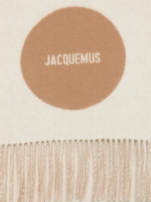 JACQUEMUS L'echarpe Jacquemus ロゴスカーフ茶色