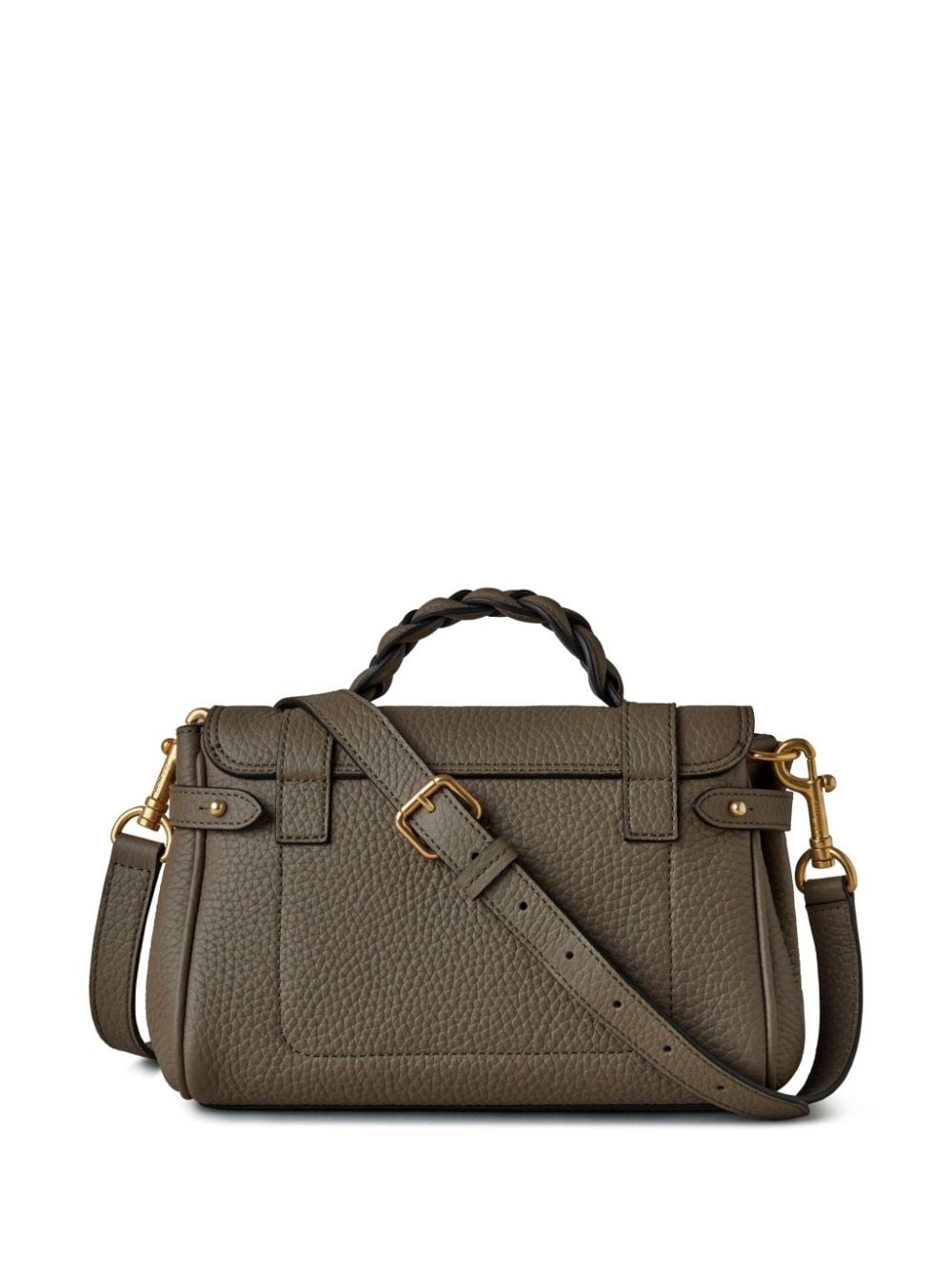 Shop Mulberry Mini Alexa Leather Tote Bag In Green