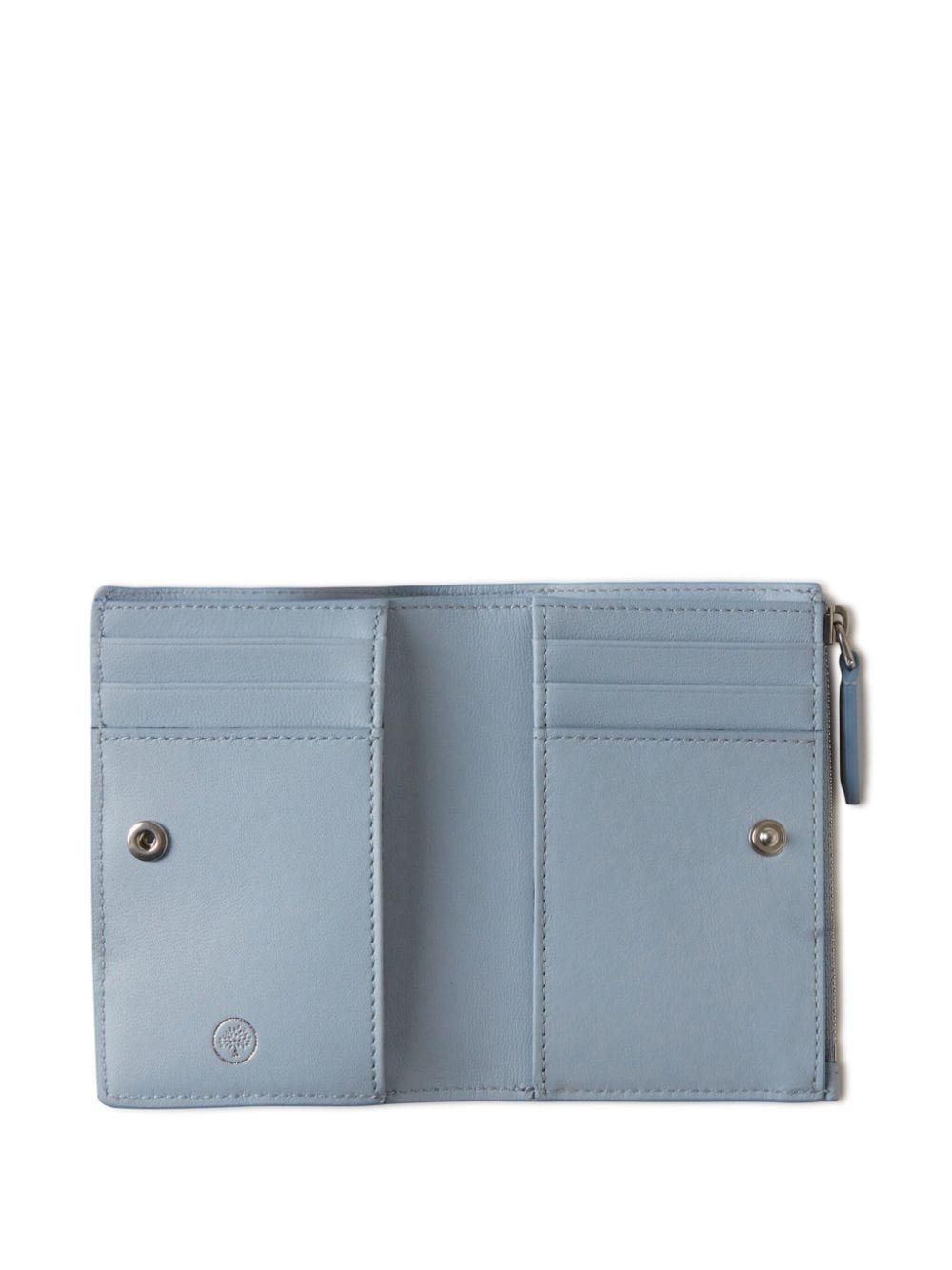Shop Mulberry Continental Bi-fold Leather Wallet In Blue
