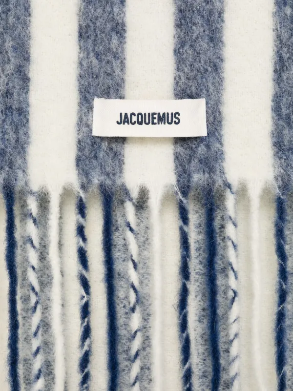 ★送料関税込★JACQUEMUS L'ECHARPE CARRO フリンジ スカーフ Jacquemus L'Echarpe Jacquemus スカーフ | ブラック | FARFETCH JP