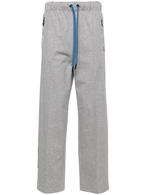 Moncler Grenoble logo-lettering Cotton Track Pants Grey FARFETCH PH