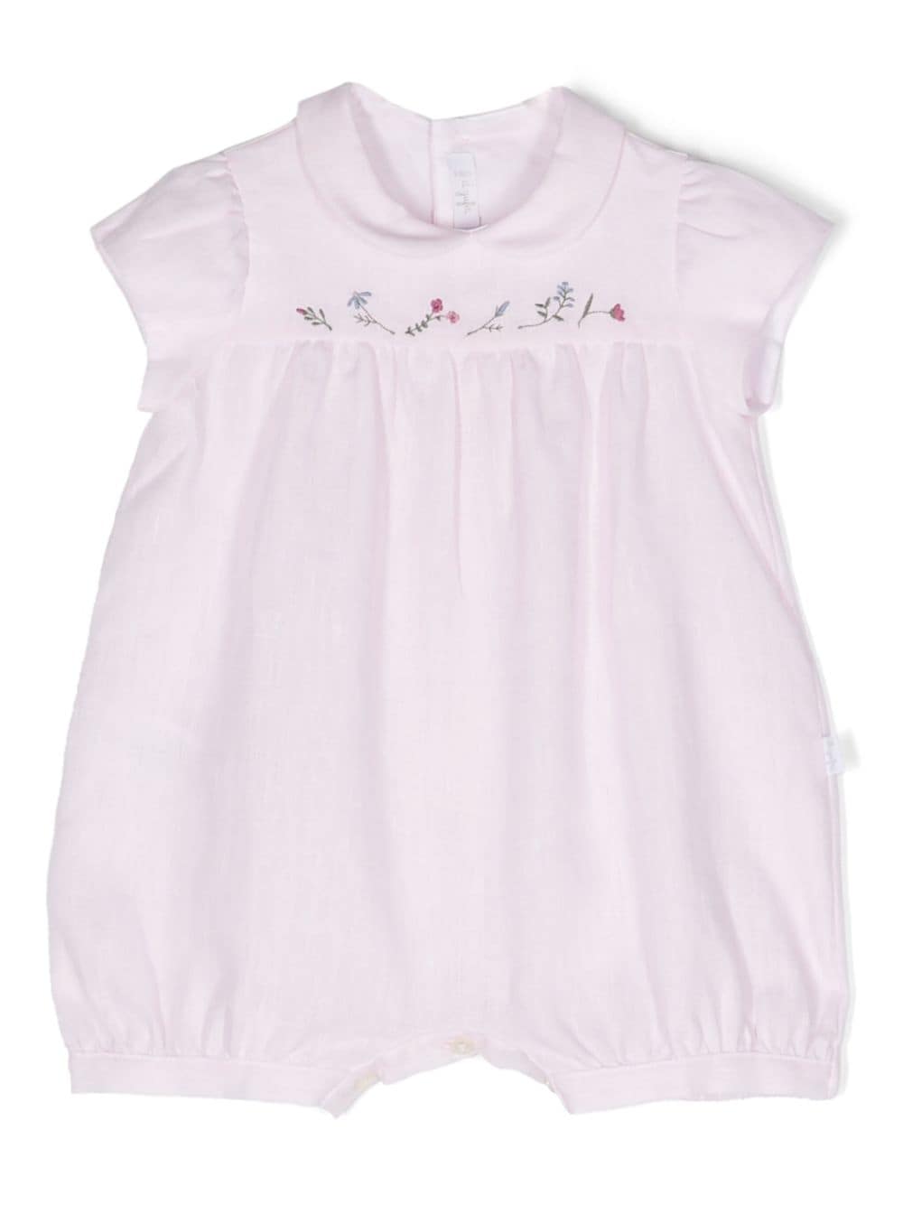 Il Gufo Babies' Floral-embroidered Shorties In Pink