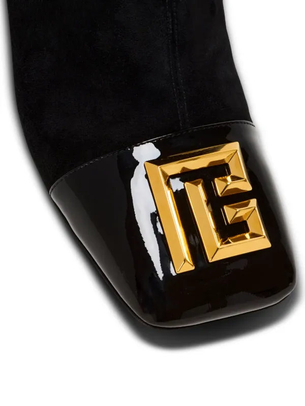 Balmain Edna スエードブーツ | ブラック | FARFETCH JP
