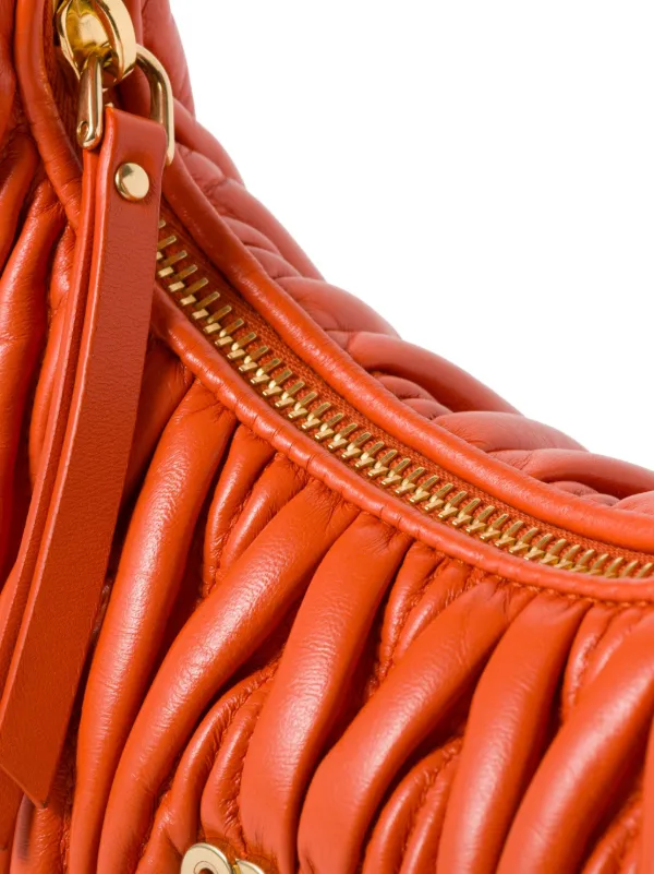 Miu Miu Wander Matelassé Tote Bag | Orange | FARFETCH