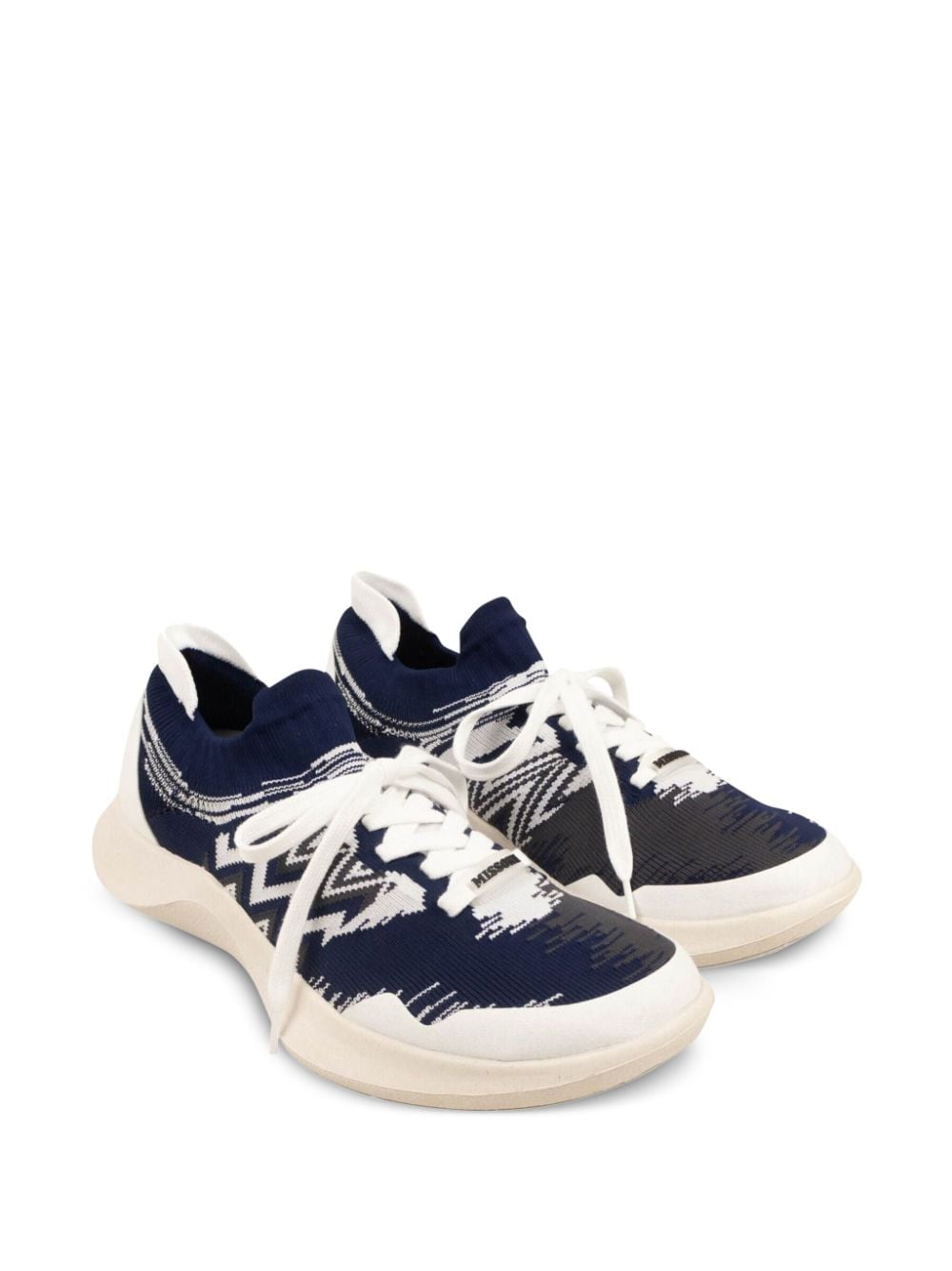 Missoni x ACBC zigzag gebreide sneakers Blauw