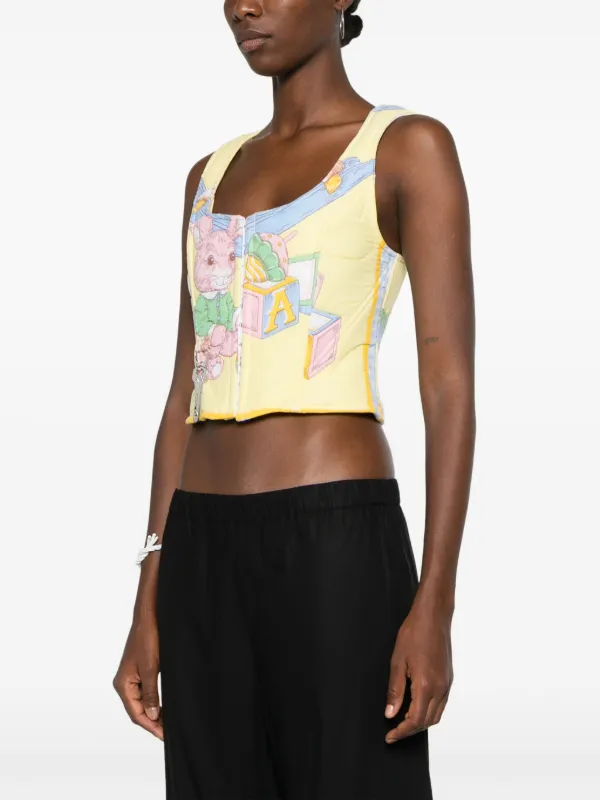 Chopova Lowena Losi corset-style Top | Yellow | FARFETCH
