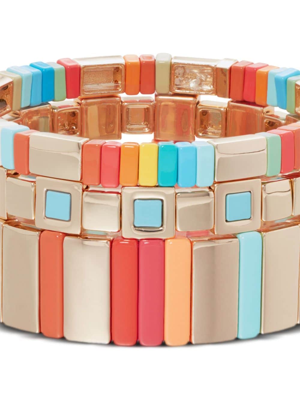 Shop Roxanne Assoulin La Sponda Bracelets (set Of Three) In Pink