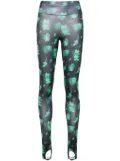 Chopova Lowena Neon cartoon-print leggings - Black