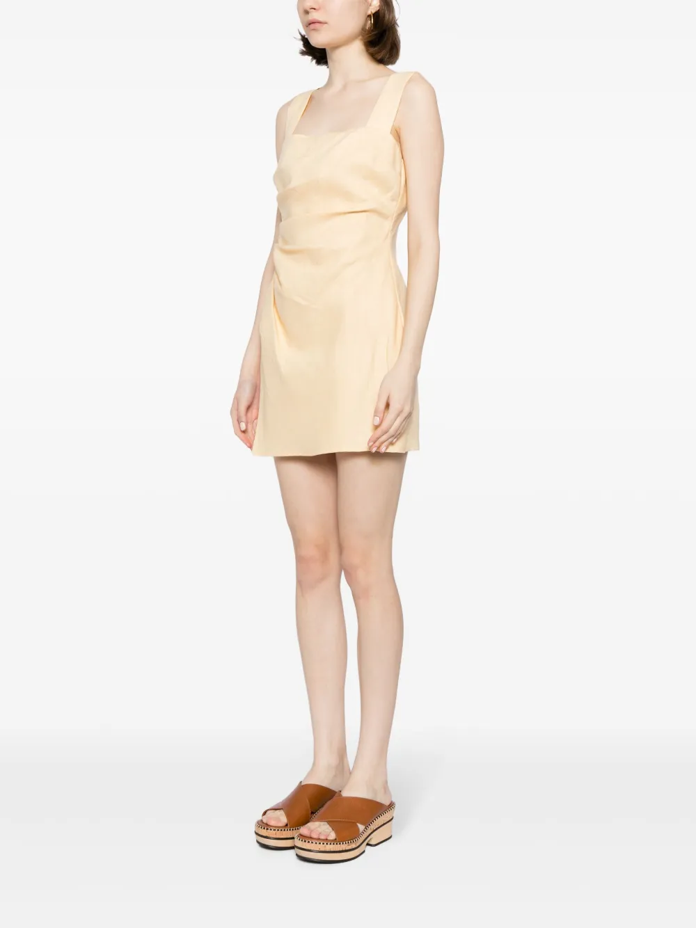 white linen smock dress Apolina Verna Smock Dress, Cream 7-9y