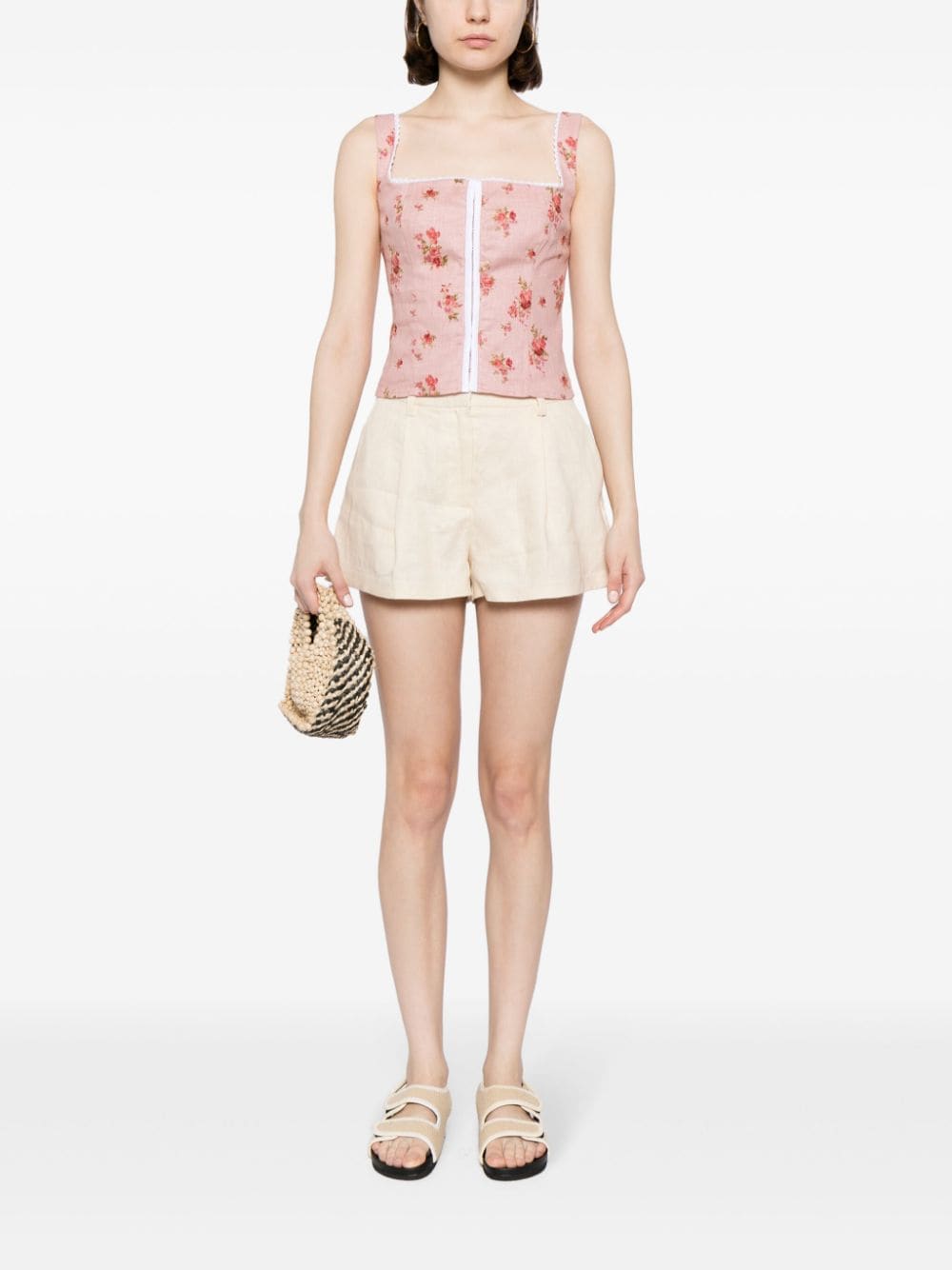 Reformation Linnen shorts Beige