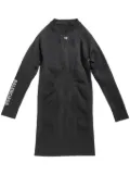 Balenciaga long-sleeved ribbed minidress - Black