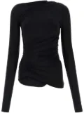 Balenciaga draped-design long-sleeve top - Black