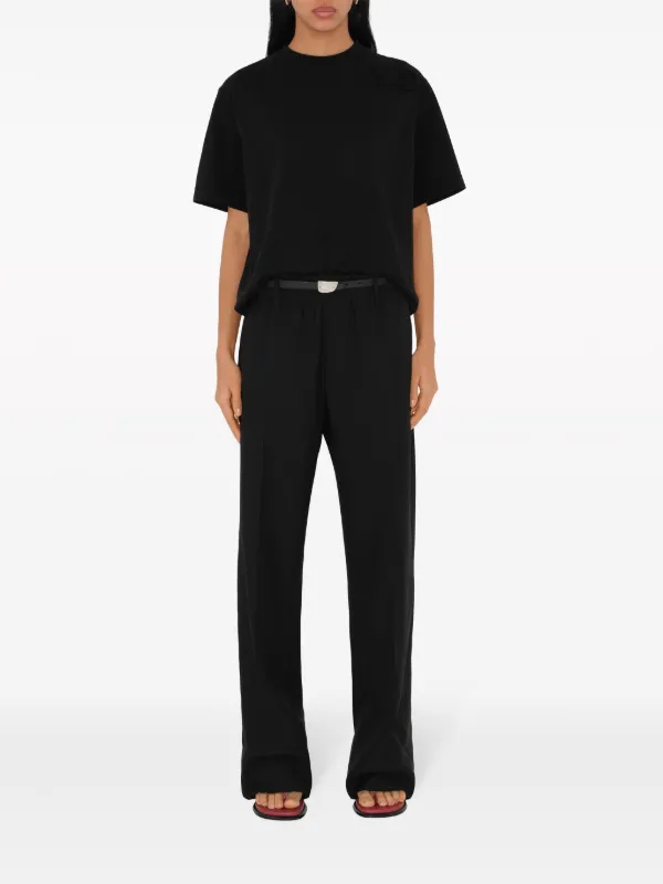 パンツ Burberry Black wool blend wide-leg pant (8063457 A1931) 201739A4-0897-4CE5-B954-