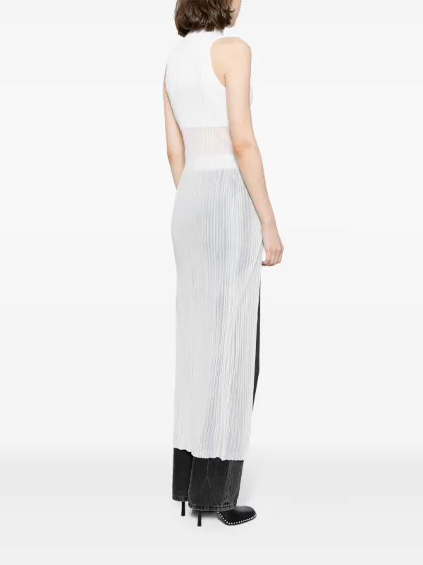 Alexander Wang ribbed-knit Sleeveless Tunic | White | FARFETCH
