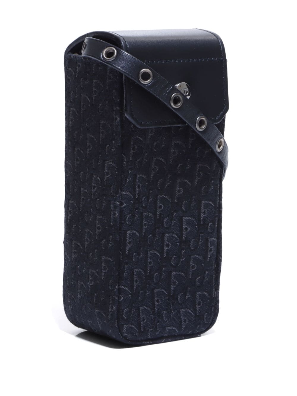 Pre-owned Dior Mini Trotter Flap Shoulder Bag In Black