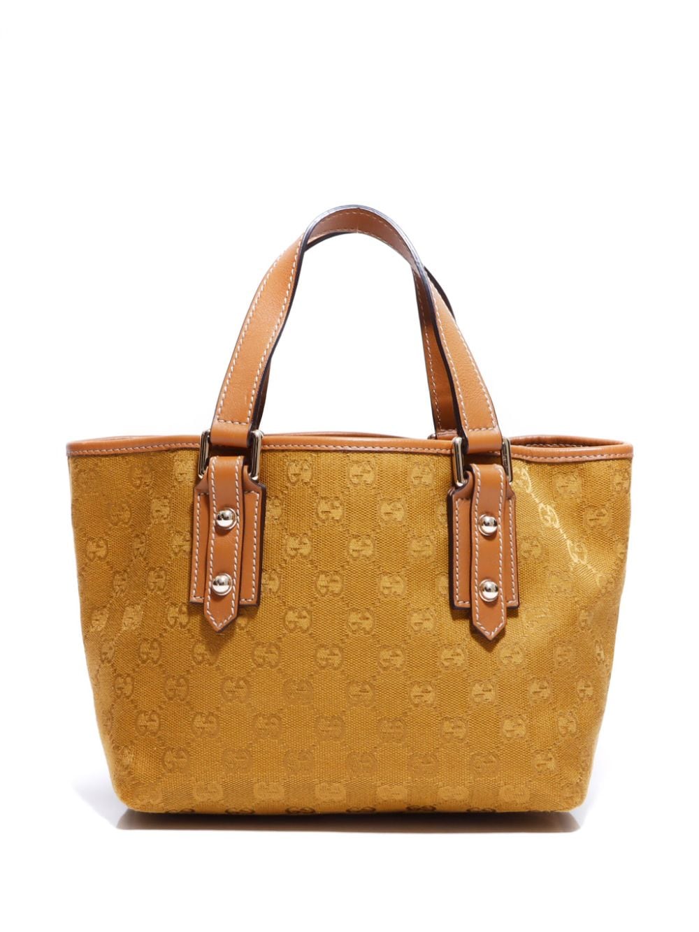 Pre-owned Gucci Gg Canvas Tote Bag In Yellow