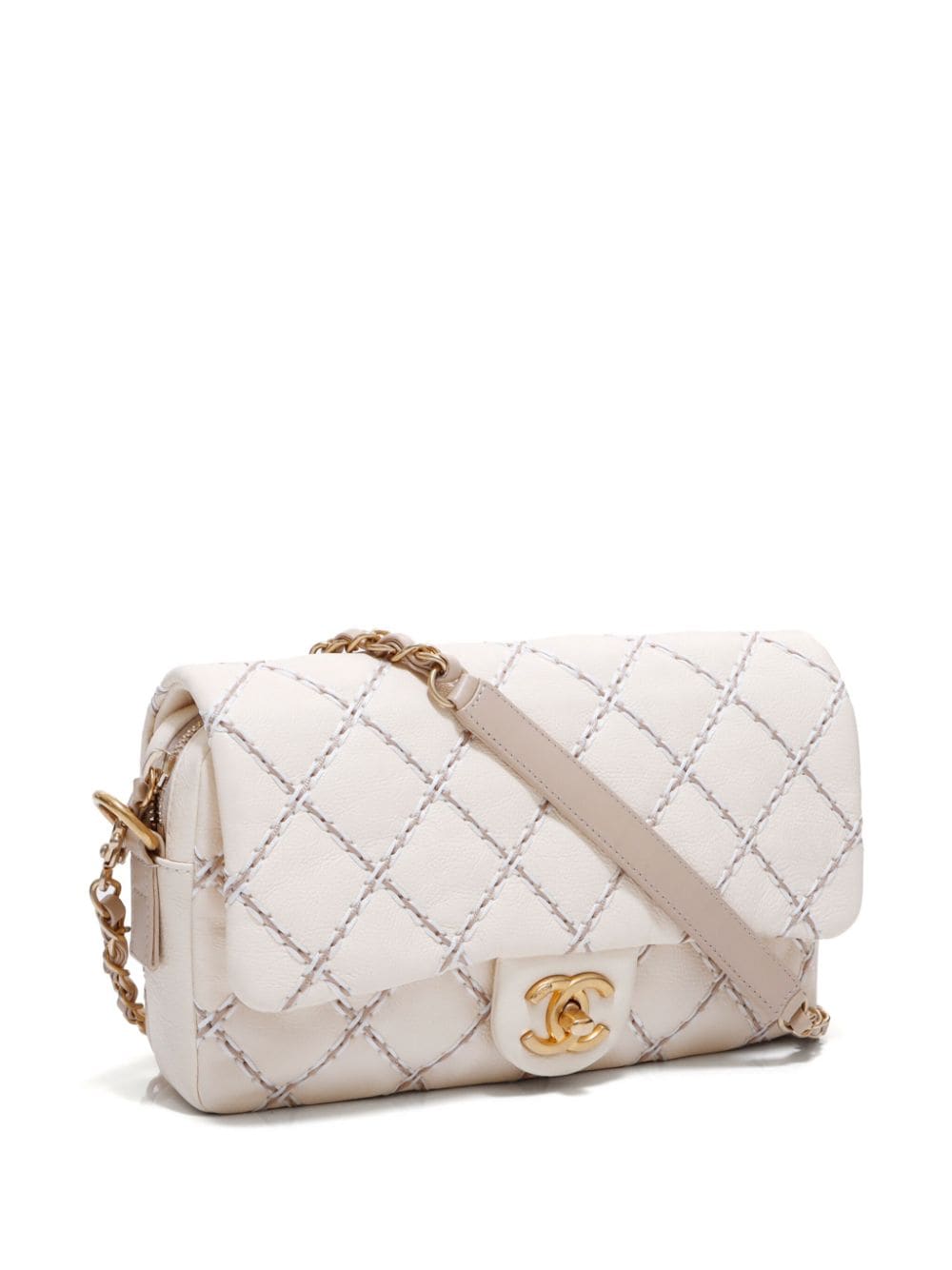 Pre-owned Chanel 2014 Cc Turn-lock Shoulder Bag In Neutrals