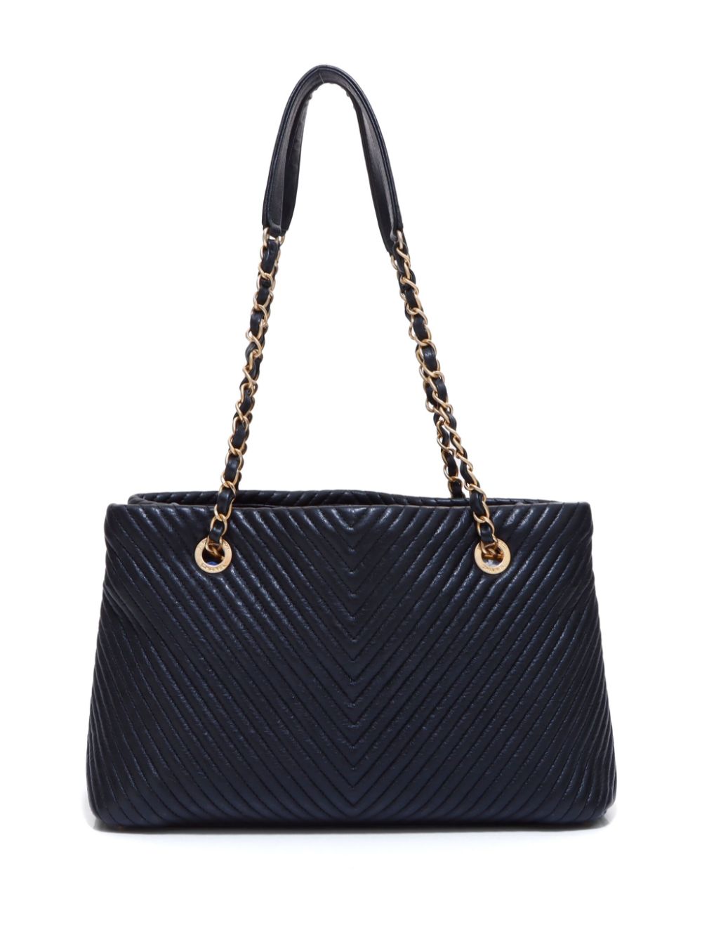 CHANEL Pre-Owned 2014 Chevron-quilted tote bag - Zwart